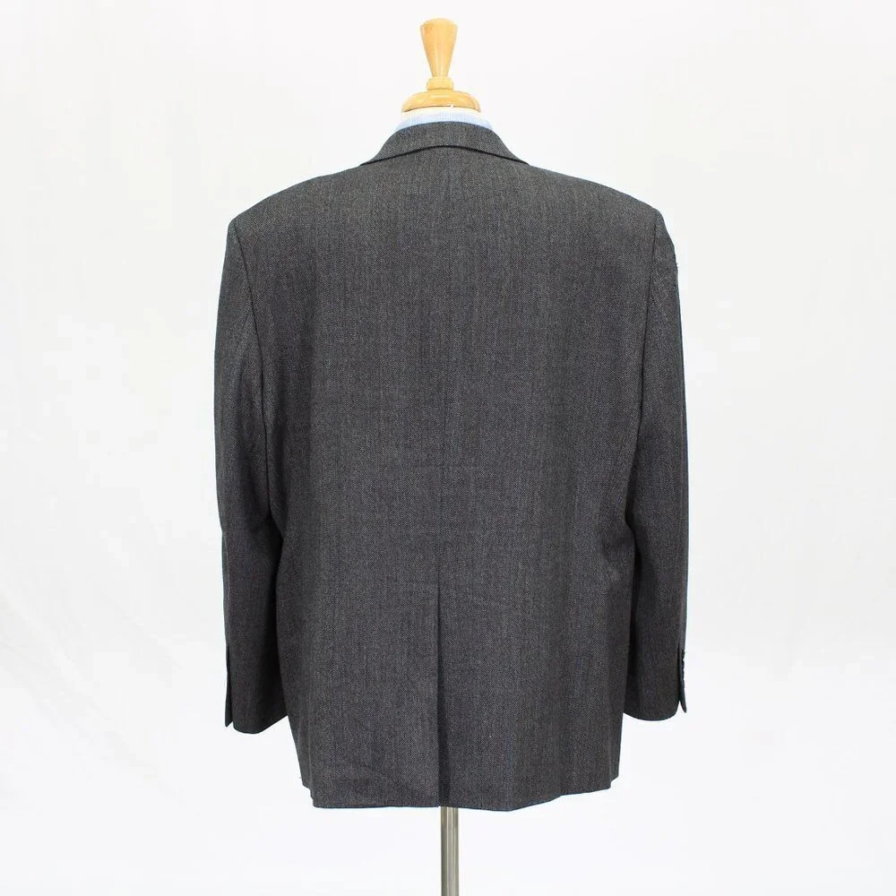 Joseph & Feiss 48R Gray Check 2-Button Sport Coat Blazer Jacket O202